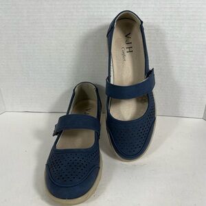 VJH Comfort Womens Blue Mary Jane Flats Breathable Size 7.5 Casual Walking Shoes